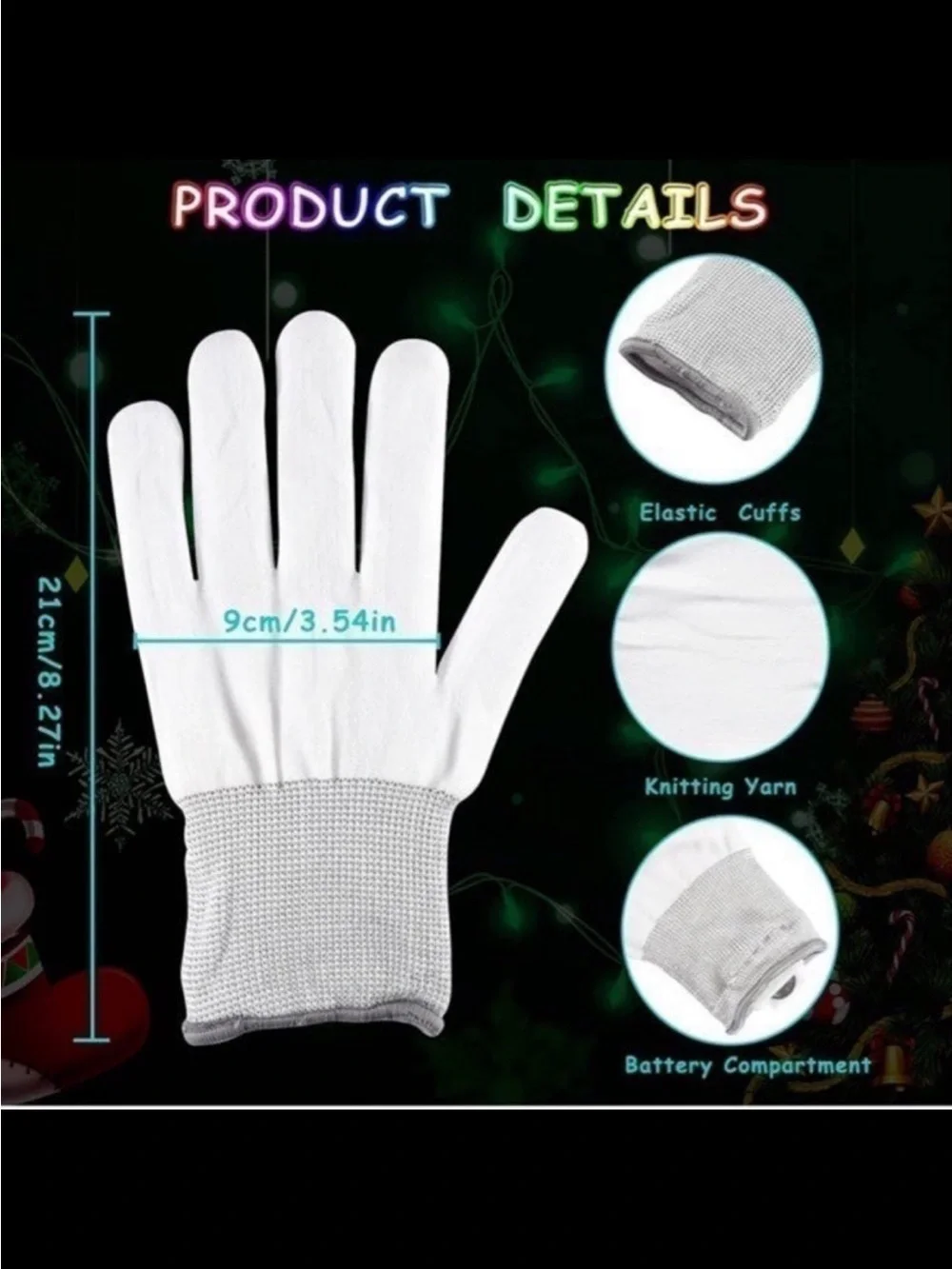 LED Light-Up Party Gloves - Multicolor